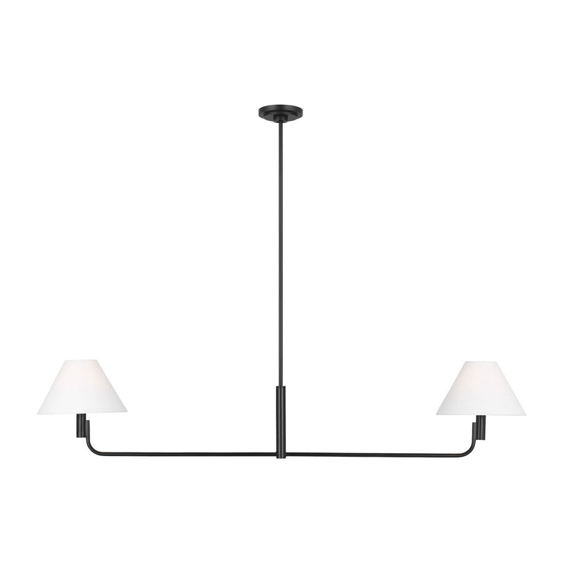 Visual Comfort Studio - SLC1022AI - Two Light Linear Chandelier - Colfax - Aged Iron