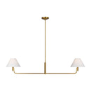 Two Light Linear Chandelier<br /><span style="color:#4AB0CE;">Entrega: 4-10 dias en USA</span><br /><span style="color:#4AB0CE;font-size:60%;">PREGUNTE POR ENTREGA EN PANAMA</span><br />Collection: Colfax<br />Finish: Burnished Brass