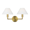 Two Light Wall Sconce<br /><span style="color:#4AB0CE;">Entrega: 3-4 semanas en USA</span><br /><span style="color:#4AB0CE;font-size:60%;">PREGUNTE POR ENTREGA EN PANAMA</span><br />Collection: Colfax<br />Finish: Burnished Brass
