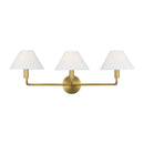 Three Light Wall Sconce<br /><span style="color:#4AB0CE;">Entrega: 15-16 semanas en USA</span><br /><span style="color:#4AB0CE;font-size:60%;">PREGUNTE POR ENTREGA EN PANAMA</span><br />Collection: Colfax<br />Finish: Burnished Brass
