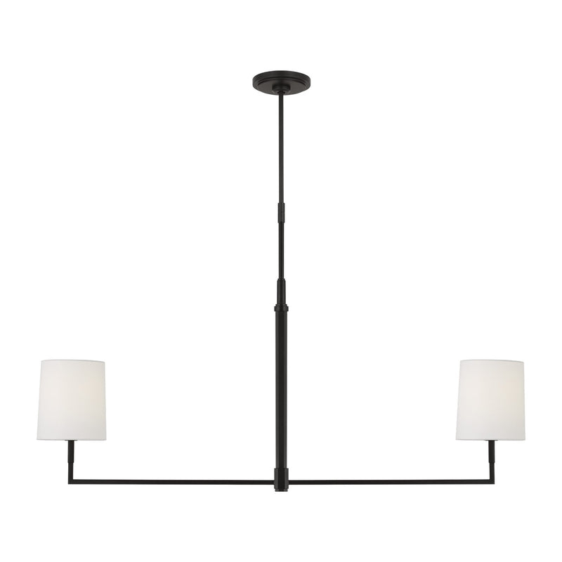 Visual Comfort Studio - TC1212AI - Two Light Linear Chandelier - Danica - Aged Iron
