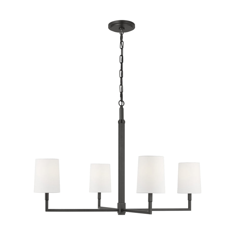 Visual Comfort Studio - TC1224AI - Four Light Chandelier - Danica - Aged Iron