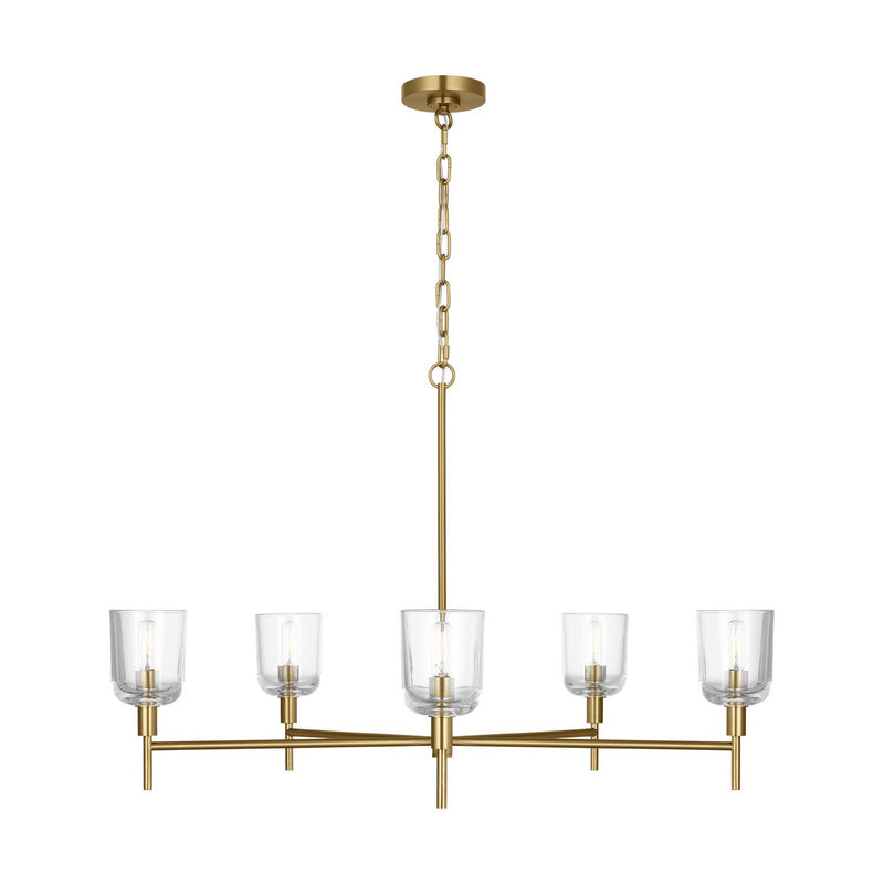 Visual Comfort Studio - TFC1135BBS - Five Light Chandelier - Hartley - Burnished Brass
