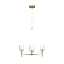 Visual Comfort Studio - TFC1143BBS - Three Light Chandelier - Hartley - Burnished Brass