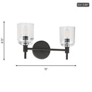 Visual Comfort Studio - TFV1002AI - Two Light Vanity - Hartley - Aged Iron