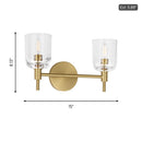 Visual Comfort Studio - TFV1002BBS - Two Light Vanity - Hartley - Burnished Brass