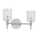 Two Light Vanity<br /><span style="color:#4AB0CE;">Entrega: 4-10 dias en USA</span><br /><span style="color:#4AB0CE;font-size:60%;">PREGUNTE POR ENTREGA EN PANAMA</span><br />Collection: Hartley<br />Finish: Polished Nickel
