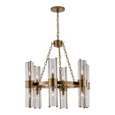 12 Light Chandelier<br /><span style="color:#4AB0CE;">Entrega: 4-10 dias en USA</span><br /><span style="color:#4AB0CE;font-size:60%;">PREGUNTE POR ENTREGA EN PANAMA</span><br />Collection: Duet<br />Finish: Vintage Brass