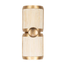 Two Light Wall Sconce<br /><span style="color:#4AB0CE;">Entrega: 4-10 dias en USA</span><br /><span style="color:#4AB0CE;font-size:60%;">PREGUNTE POR ENTREGA EN PANAMA</span><br />Collection: Button<br />Finish: Pearlized Antique Brass Modern Gold