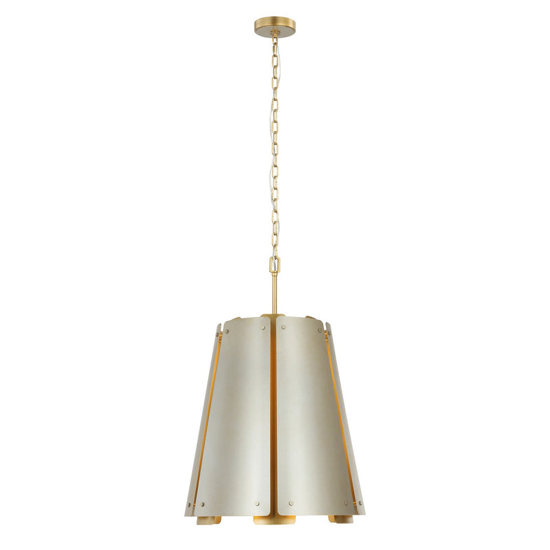 Six Light Foyer Pendant<br /><span style="color:#4AB0CE;">Entrega: 4-5 semanas en USA</span><br /><span style="color:#4AB0CE;font-size:60%;">PREGUNTE POR ENTREGA EN PANAMA</span><br />Collection: Peep Show<br />Finish: Sunwashed Silver/Brushed Sienna