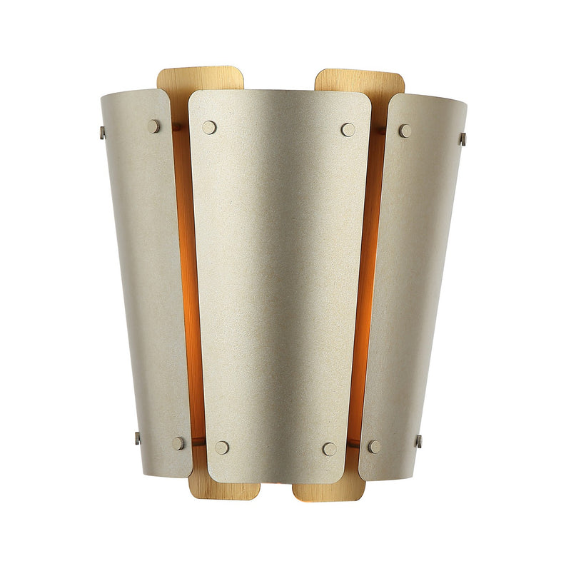 One Light Wall Sconce<br /><span style="color:#4AB0CE;">Entrega: 4-5 semanas en USA</span><br /><span style="color:#4AB0CE;font-size:60%;">PREGUNTE POR ENTREGA EN PANAMA</span><br />Collection: Peep Show<br />Finish: Sunwashed Silver/Brushed Sienna