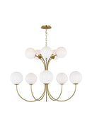 Visual Comfort Studio - KSC11210BBS - Ten Light Chandelier - Noemie - Burnished Brass