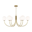 Visual Comfort Studio - KSC1146BBS - Six Light Chandelier - Noemie - Burnished Brass