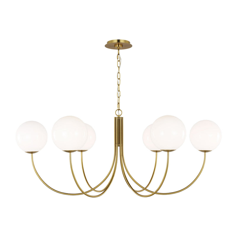Visual Comfort Studio - KSC1146BBS - Six Light Chandelier - Noemie - Burnished Brass