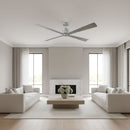 Visual Comfort Fan - 4LNCR72BS - 72" Ceiling Fan - Launceton 72 - Brushed Steel