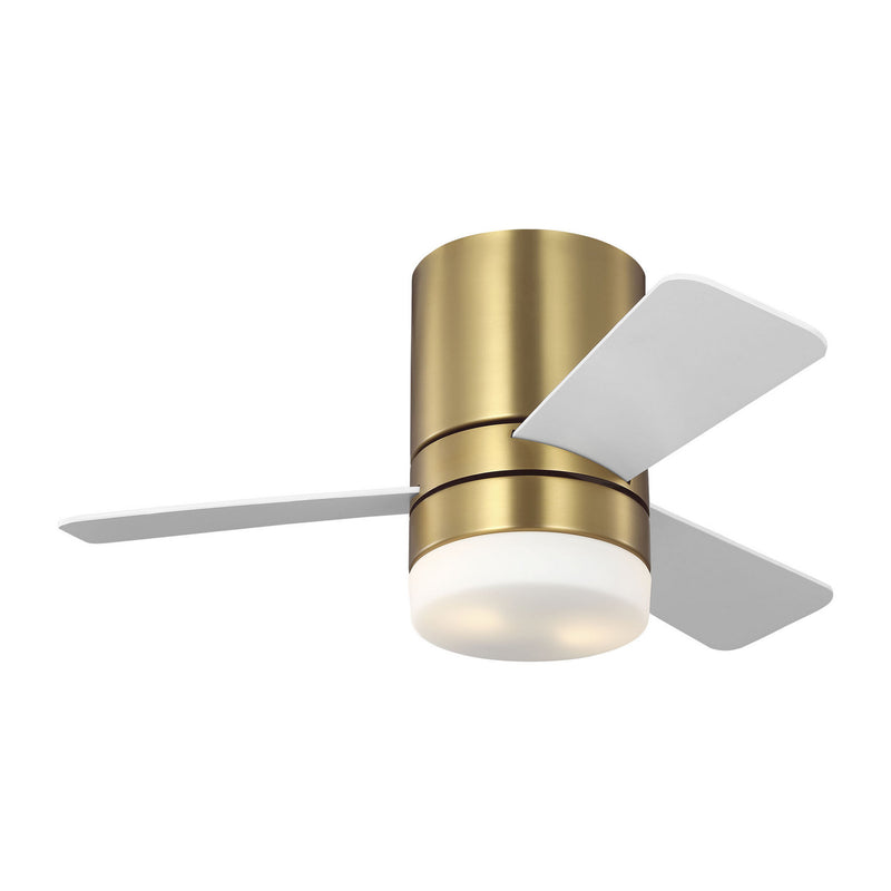 32"Ceiling Fan<br /><span style="color:#4AB0CE;">Entrega: 4-10 dias en USA</span><br /><span style="color:#4AB0CE;font-size:60%;">PREGUNTE POR ENTREGA EN PANAMA</span><br />Collection: Era 32 Hugger LED<br />Finish: Burnished Brass