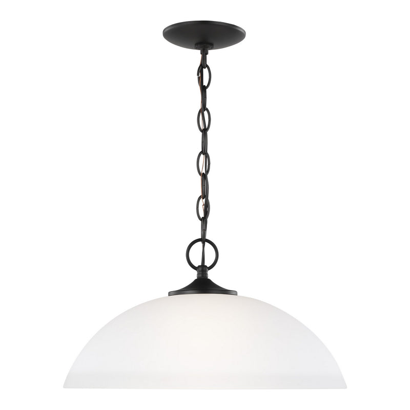 Generation Lighting - 6516501EN3-112 - One Light Pendant - Geary - Midnight Black