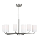 Generation Lighting - GLC1026EN3/BS - Six Light Chandelier - Rhett - Brushed Steel