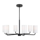 Generation Lighting - GLC1026EN3/MBK - Six Light Chandelier - Rhett - Midnight Black