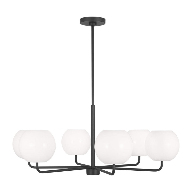Six Light Chandelier<br /><span style="color:#4AB0CE;">Entrega: 4-10 dias en USA</span><br /><span style="color:#4AB0CE;font-size:60%;">PREGUNTE POR ENTREGA EN PANAMA</span><br />Collection: Rory<br />Finish: Midnight Black
