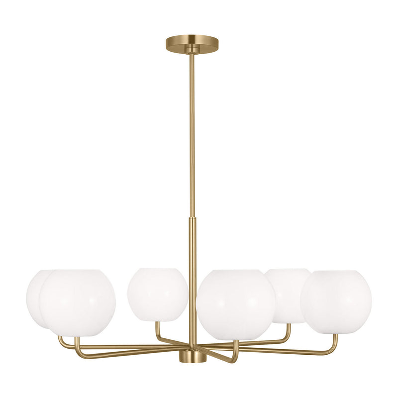 Six Light Chandelier<br /><span style="color:#4AB0CE;">Entrega: 4-10 dias en USA</span><br /><span style="color:#4AB0CE;font-size:60%;">PREGUNTE POR ENTREGA EN PANAMA</span><br />Collection: Rory<br />Finish: Satin Bronze