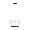 Generation Lighting - GLC1073EN3/MBK - Three Light Chandelier - Emile - Midnight Black