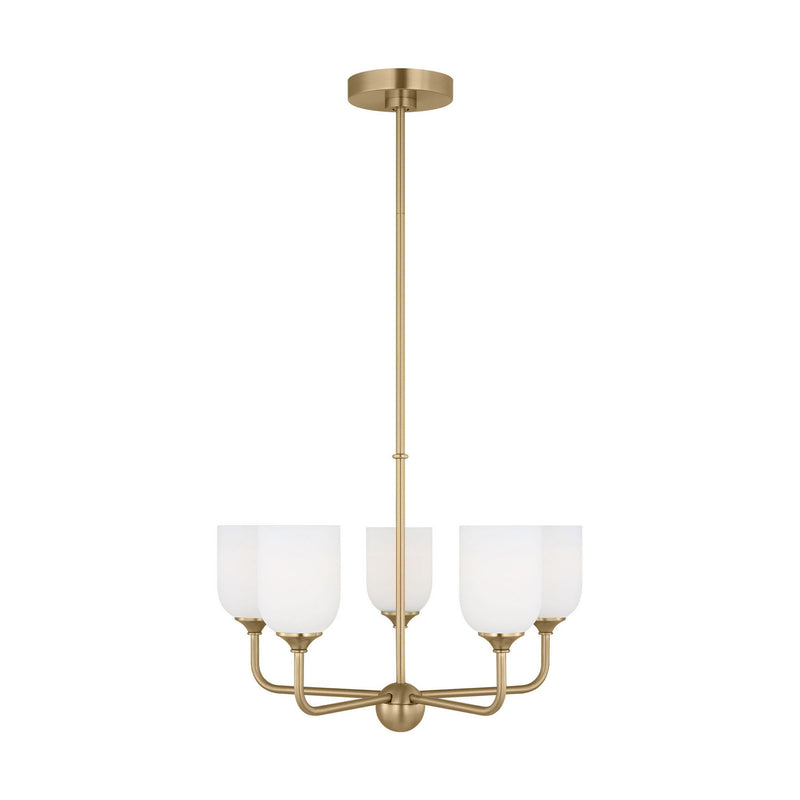 Generation Lighting - GLC1085EN3/SB - Five Light Chandelier - Emile - Satin Bronze