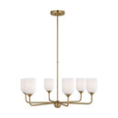 Generation Lighting - GLC1096EN3/SB - Six Light Chandelier - Emile - Satin Brass