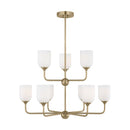 Generation Lighting - GLC1109EN3/SB - Nine Light Chandelier - Emile - Satin Bronze
