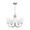 Five Light Chandelier<br /><span style="color:#4AB0CE;">Entrega: 4-10 dias en USA</span><br /><span style="color:#4AB0CE;font-size:60%;">PREGUNTE POR ENTREGA EN PANAMA</span><br />Collection: Miles<br />Finish: Brushed Nickel