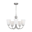 Five Light Chandelier<br /><span style="color:#4AB0CE;">Entrega: 4-10 dias en USA</span><br /><span style="color:#4AB0CE;font-size:60%;">PREGUNTE POR ENTREGA EN PANAMA</span><br />Collection: Miles<br />Finish: Brushed Nickel