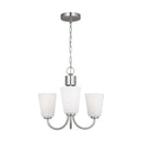 Three Light Chandelier<br /><span style="color:#4AB0CE;">Entrega: 4-10 dias en USA</span><br /><span style="color:#4AB0CE;font-size:60%;">PREGUNTE POR ENTREGA EN PANAMA</span><br />Collection: Miles<br />Finish: Brushed Nickel