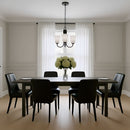 Generation Lighting - GLC1123MBK - Three Light Chandelier - Miles - Midnight Black
