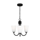 Three Light Chandelier<br /><span style="color:#4AB0CE;">Entrega: 4-10 dias en USA</span><br /><span style="color:#4AB0CE;font-size:60%;">PREGUNTE POR ENTREGA EN PANAMA</span><br />Collection: Miles<br />Finish: Midnight Black