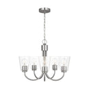 Five Light Chandelier<br /><span style="color:#4AB0CE;">Entrega: 4-10 dias en USA</span><br /><span style="color:#4AB0CE;font-size:60%;">PREGUNTE POR ENTREGA EN PANAMA</span><br />Collection: Miles<br />Finish: Brushed Nickel
