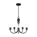 Five Light Chandelier<br /><span style="color:#4AB0CE;">Entrega: 4-10 dias en USA</span><br /><span style="color:#4AB0CE;font-size:60%;">PREGUNTE POR ENTREGA EN PANAMA</span><br />Collection: Miles<br />Finish: Midnight Black