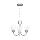 Three Light Chandelier<br /><span style="color:#4AB0CE;">Entrega: 4-10 dias en USA</span><br /><span style="color:#4AB0CE;font-size:60%;">PREGUNTE POR ENTREGA EN PANAMA</span><br />Collection: Miles<br />Finish: Brushed Nickel