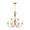 Nine Light Chandelier<br /><span style="color:#4AB0CE;">Entrega: 4-10 dias en USA</span><br /><span style="color:#4AB0CE;font-size:60%;">PREGUNTE POR ENTREGA EN PANAMA</span><br />Collection: Miles<br />Finish: Satin Brass