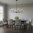 Generation Lighting - GLC1196MBK - Six Light Chandelier - Abells - Midnight Black