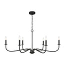 Six Light Chandelier<br /><span style="color:#4AB0CE;">Entrega: 12-13 semanas en USA</span><br /><span style="color:#4AB0CE;font-size:60%;">PREGUNTE POR ENTREGA EN PANAMA</span><br />Collection: Abells<br />Finish: Midnight Black