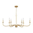 Six Light Chandelier<br /><span style="color:#4AB0CE;">Entrega: 11-12 semanas en USA</span><br /><span style="color:#4AB0CE;font-size:60%;">PREGUNTE POR ENTREGA EN PANAMA</span><br />Collection: Abells<br />Finish: Satin Brass