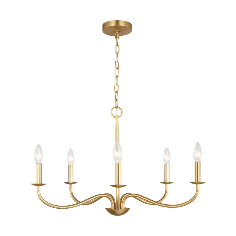 Five Light Chandelier<br /><span style="color:#4AB0CE;">Entrega: 4-10 dias en USA</span><br /><span style="color:#4AB0CE;font-size:60%;">PREGUNTE POR ENTREGA EN PANAMA</span><br />Collection: Abells<br />Finish: Satin Brass