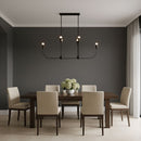 Generation Lighting - GLC1226MBK - Six Light Linear Chandelier - Maya - Midnight Black