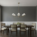 Generation Lighting - GLC1235SB - Five Light Chandelier - Mendota - Satin Brass