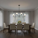 Generation Lighting - GLC1244MBK - Four Light Chandelier - Mendota - Midnight Black