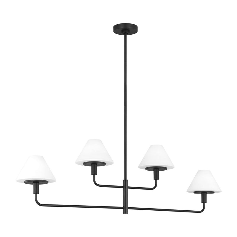 Four Light Chandelier<br /><span style="color:#4AB0CE;">Entrega: 4-10 dias en USA</span><br /><span style="color:#4AB0CE;font-size:60%;">PREGUNTE POR ENTREGA EN PANAMA</span><br />Collection: Mendota<br />Finish: Midnight Black