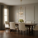 Generation Lighting - GLC1274SB - Four Light Chandelier - Kennan - Satin Brass