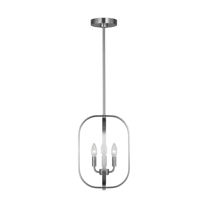 Three Light Chandelier<br /><span style="color:#4AB0CE;">Entrega: 2-3 semanas en USA</span><br /><span style="color:#4AB0CE;font-size:60%;">PREGUNTE POR ENTREGA EN PANAMA</span><br />Collection: Loretto<br />Finish: Brushed Nickel