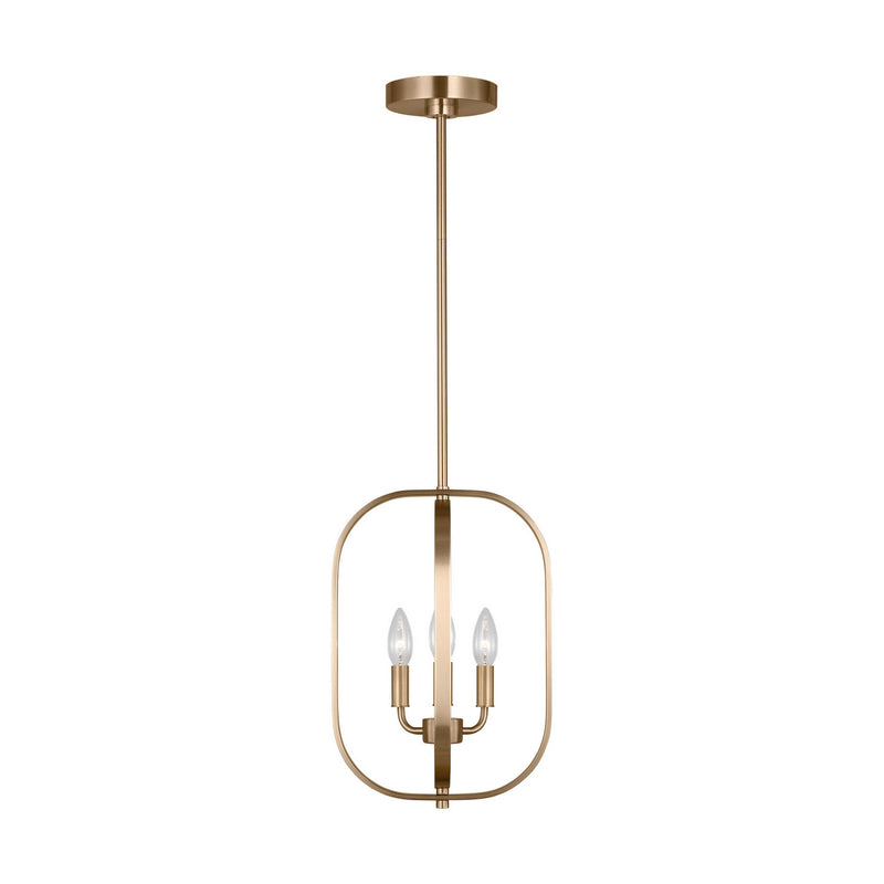 Three Light Chandelier<br /><span style="color:#4AB0CE;">Entrega: 4-10 dias en USA</span><br /><span style="color:#4AB0CE;font-size:60%;">PREGUNTE POR ENTREGA EN PANAMA</span><br />Collection: Loretto<br />Finish: Satin Brass