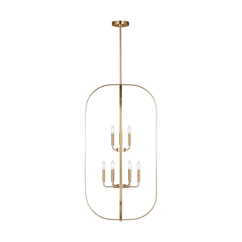 Nine Light Chandelier<br /><span style="color:#4AB0CE;">Entrega: 4-10 dias en USA</span><br /><span style="color:#4AB0CE;font-size:60%;">PREGUNTE POR ENTREGA EN PANAMA</span><br />Collection: Loretto<br />Finish: Satin Brass